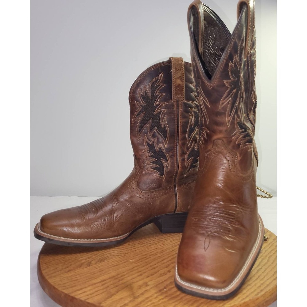 Ariat Western Boots VentTEK Ultra Square Toe Brown Leather 10031446 Mens 11D